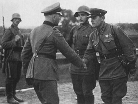 Генерал Гайнц Гудеріан і комбриг Семен Крівошєїн у Бресті