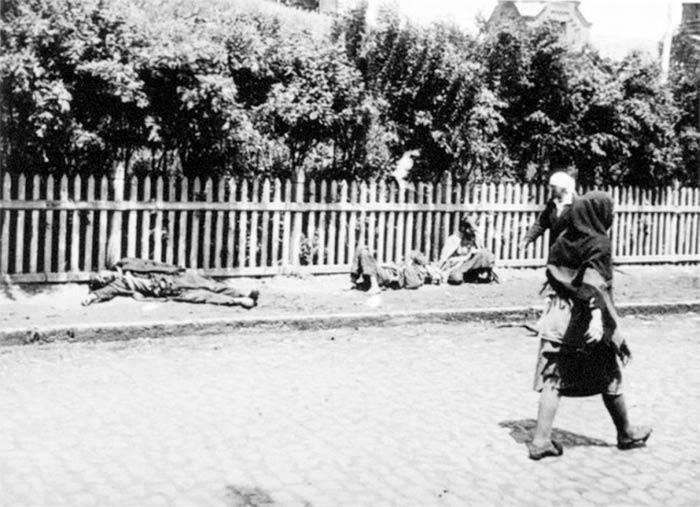 Жертви голоду на вулицях Харкова, 1933 рік. Фото з Колекції Кардинала Теодора Інніцира (Архів Віденської Дієцезії)