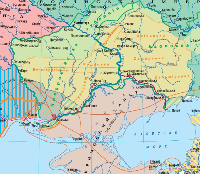 Карта города золотоноша